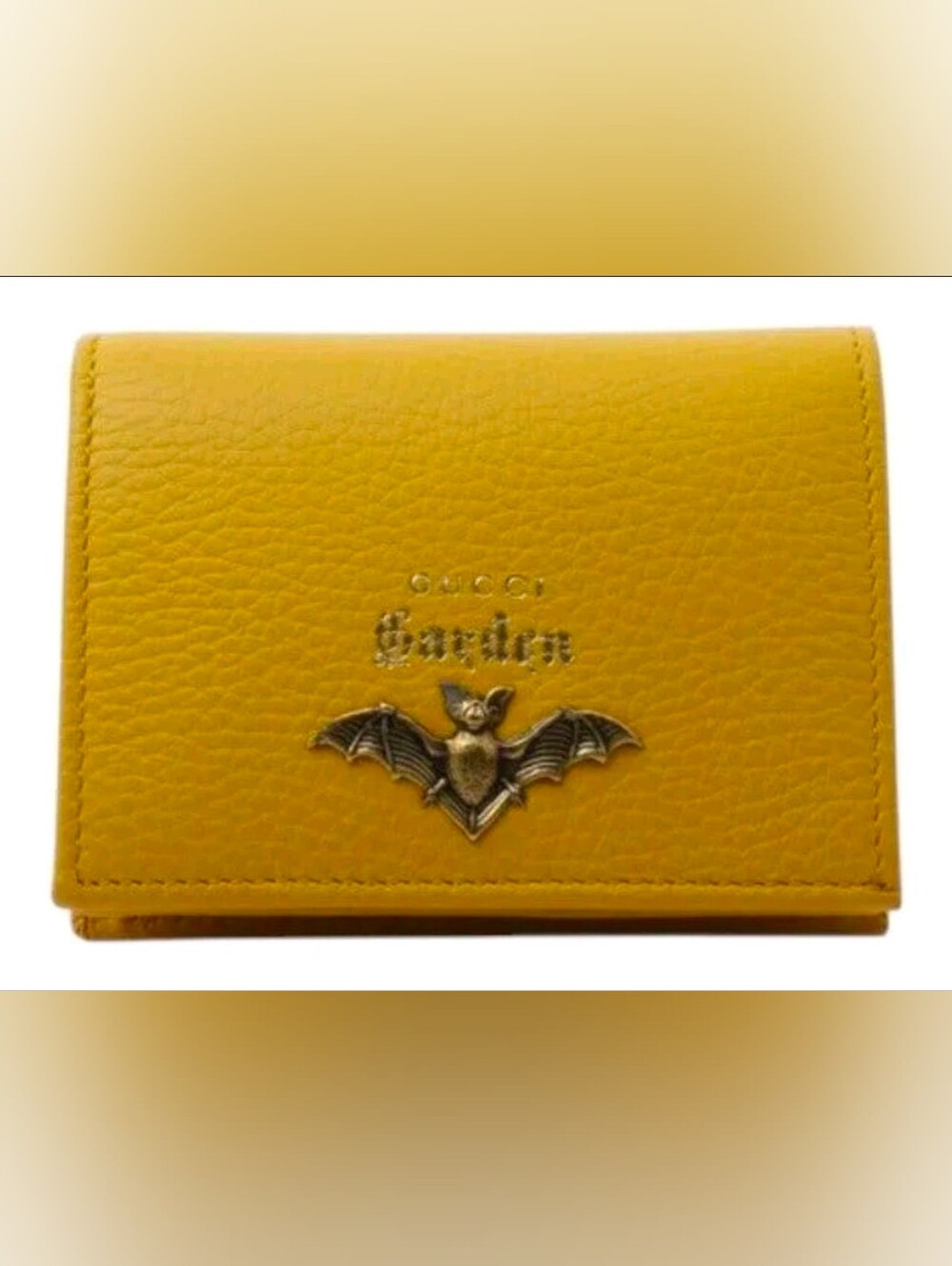 GUCCI  Garden Compact Wallet with Bat Emblem